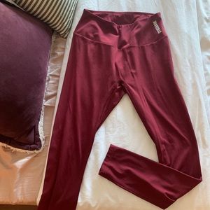 Maroon Gymshark training leggings 7/8